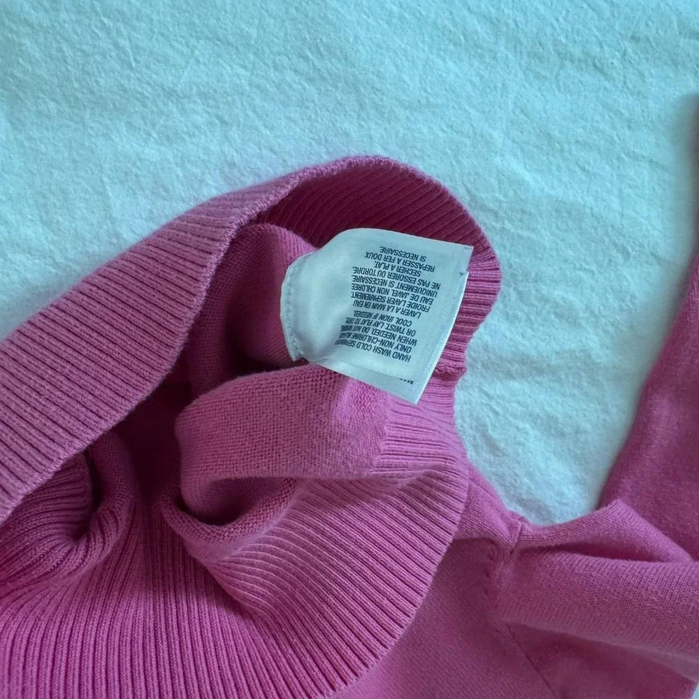 Kids Pink Ralph Lauren V neck sweater